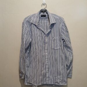 Classic Blue Striped Men's Shirt